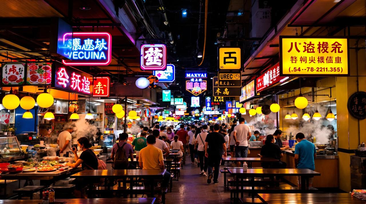新加坡小贩中心深夜档